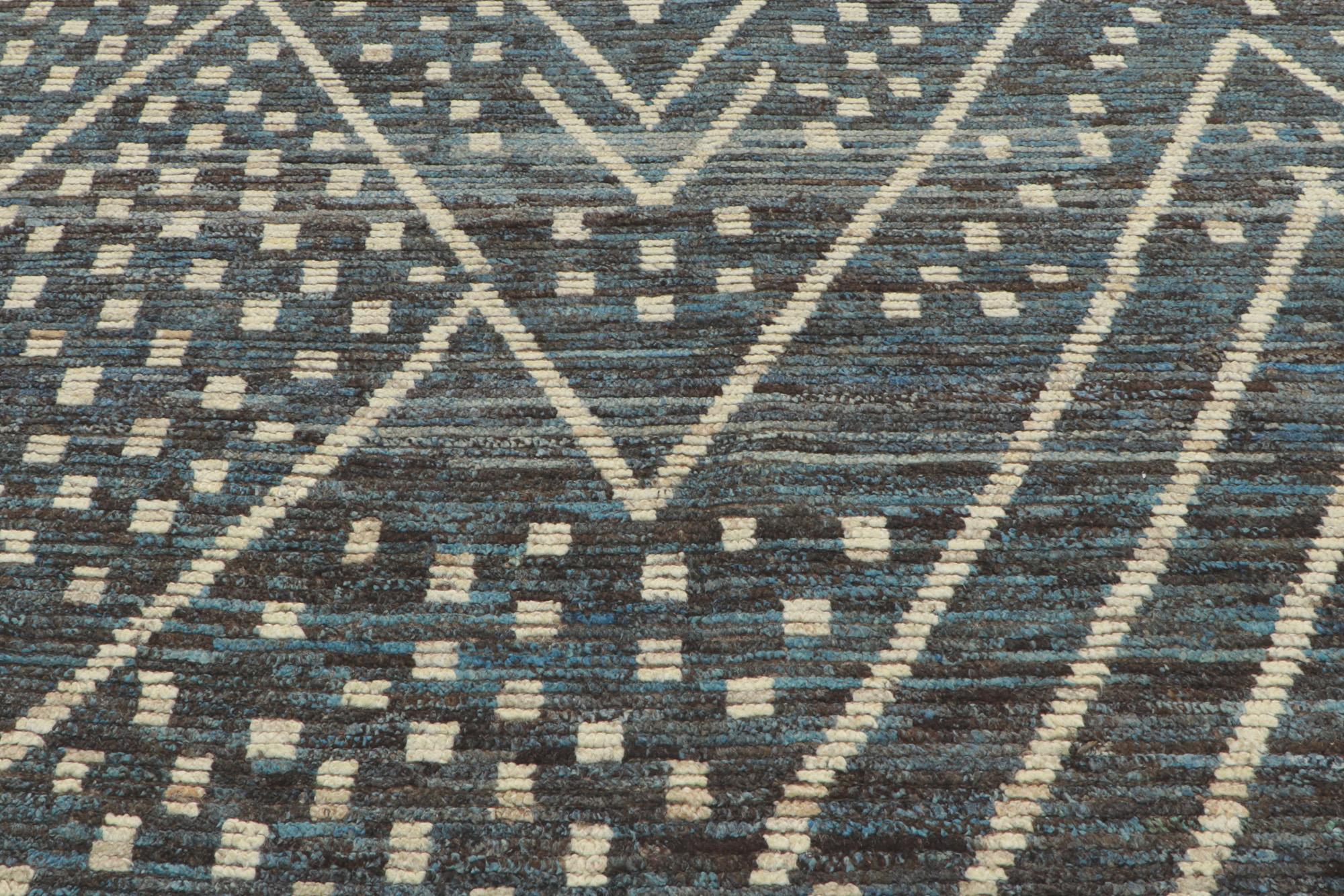 Hand-Knotted New Desert Nightfall Organic Modern Moroccan Rug, 08'02 x 10'02 For Sale