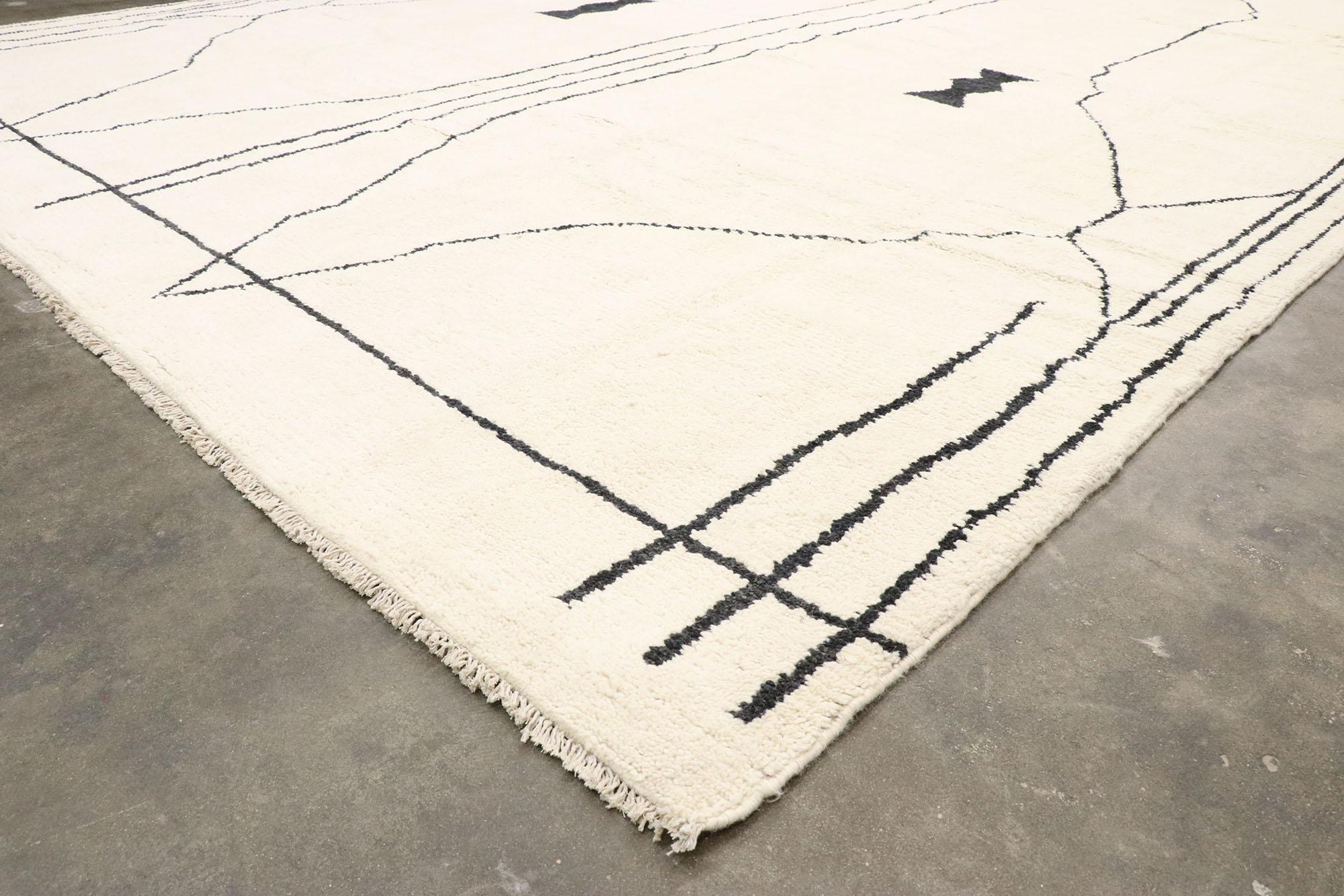 New Contemporary Moroccan Rug with Modern Tribal Style In New Condition In Dallas, TX