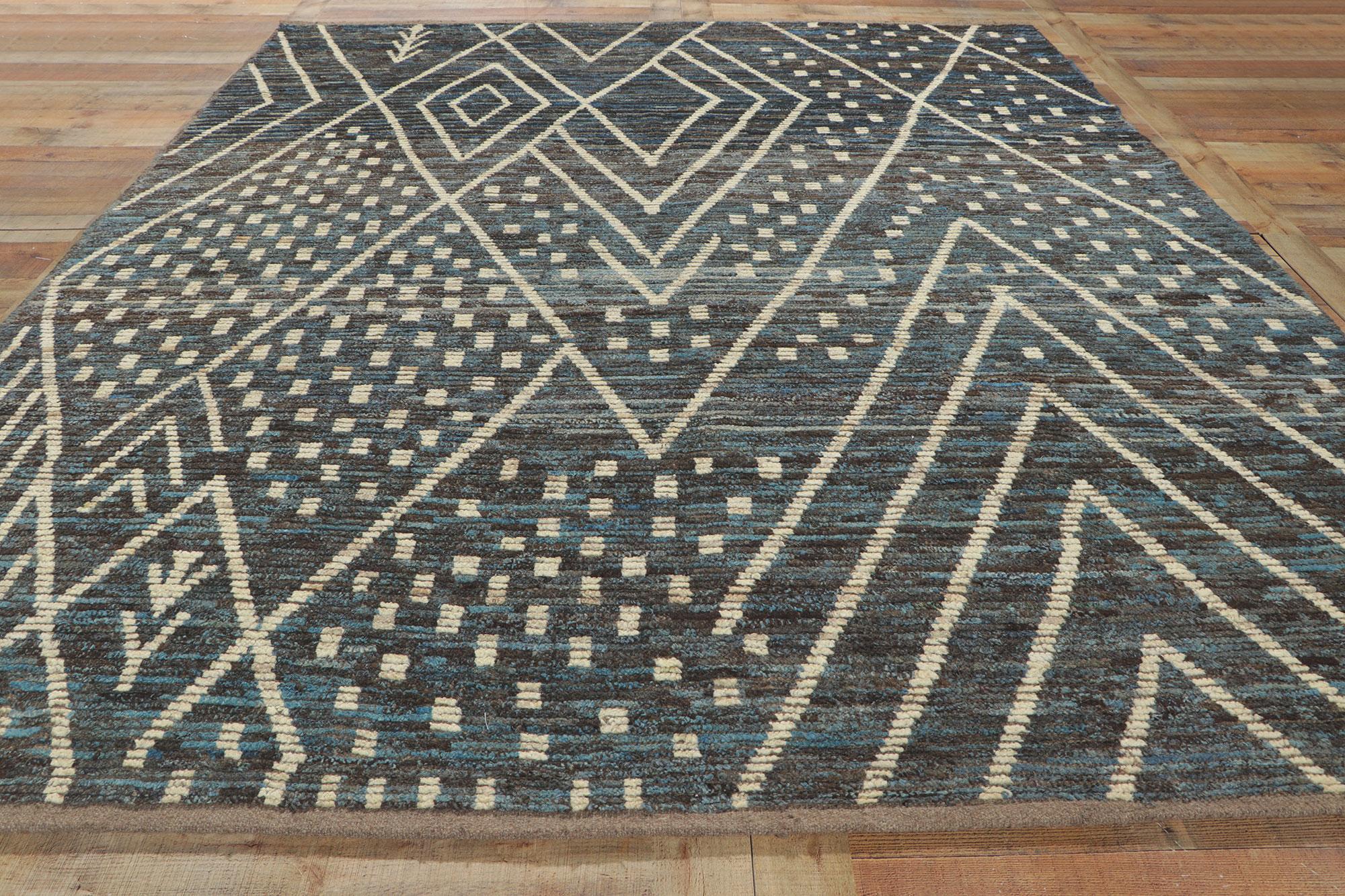 New Desert Nightfall Organic Modern Moroccan Rug, 08'02 x 10'02 For Sale 2