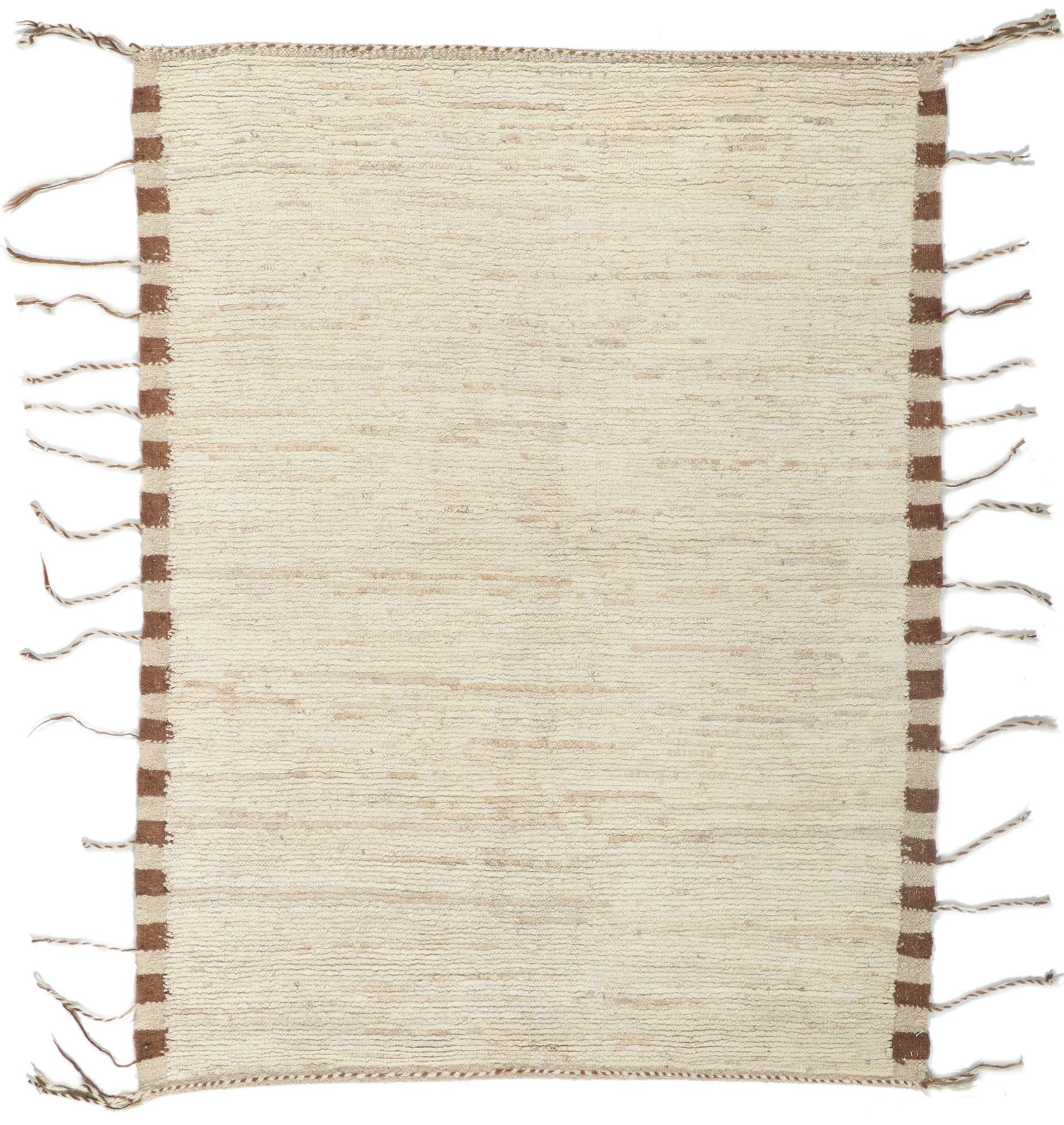 New Contemporary Moroccan Rug with Organic Modern Style For Sale 1