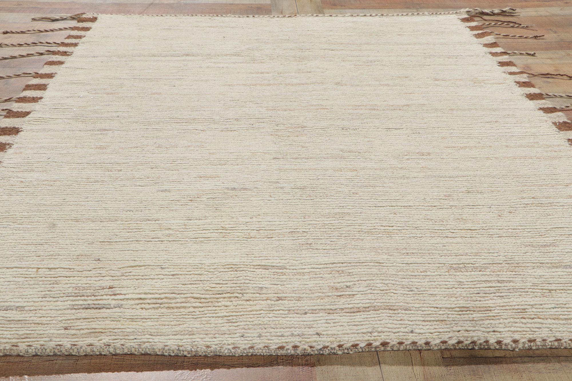 New Contemporary Moroccan Rug with Organic Modern Style For Sale 2