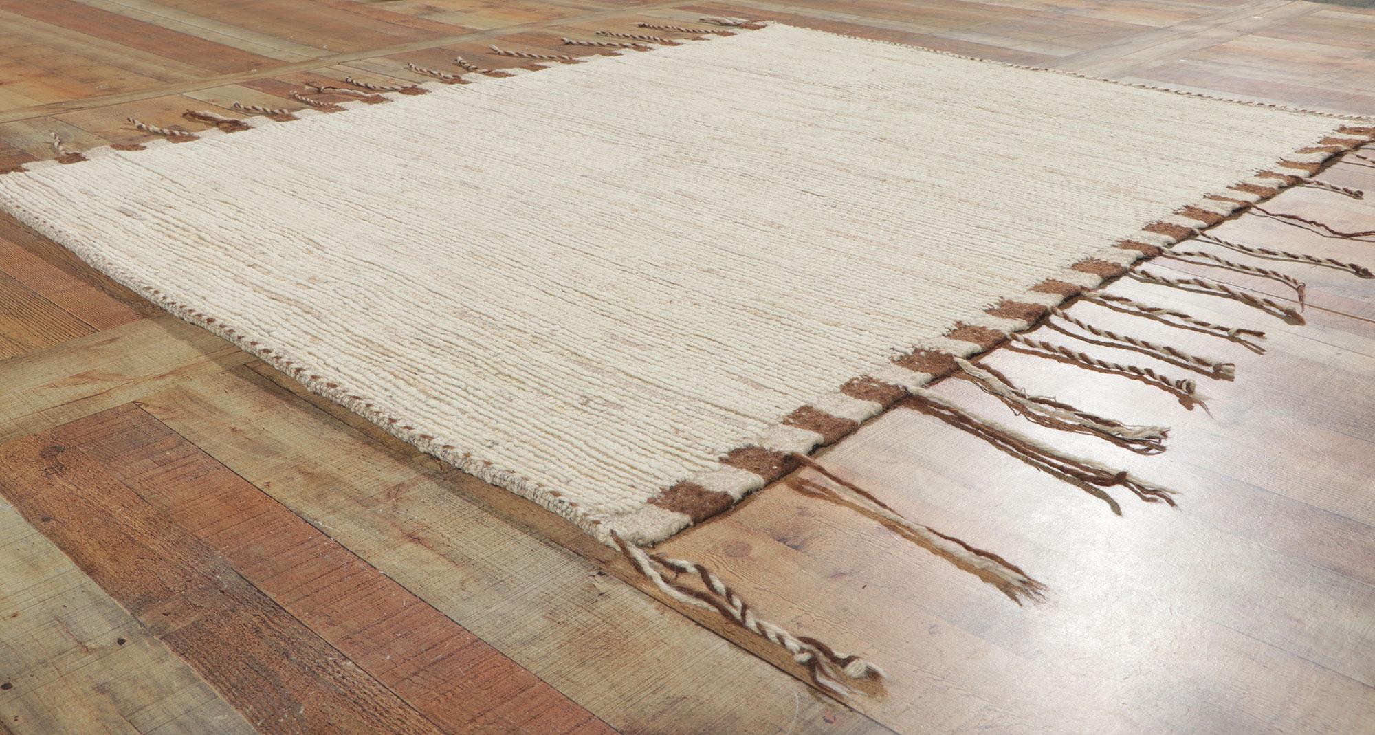 New Contemporary Moroccan Rug with Organic Modern Style For Sale 3