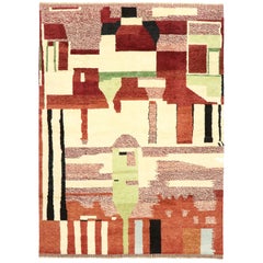 New Contemporary Moroccan Rug with Postmodern Cubism Bauhaus Style