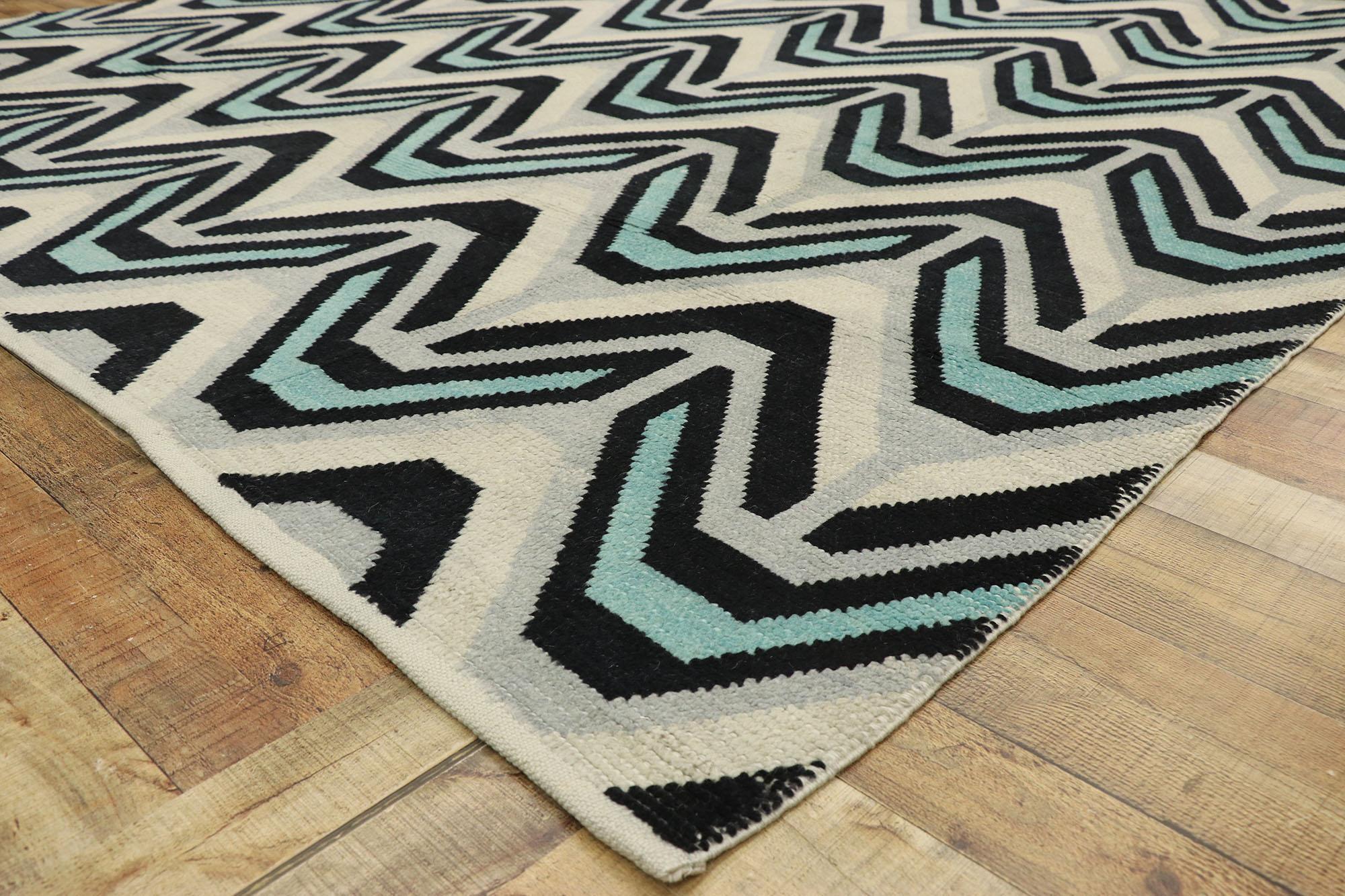 New Contemporary Moroccan Rug with Retro Postmodern Style In New Condition In Dallas, TX