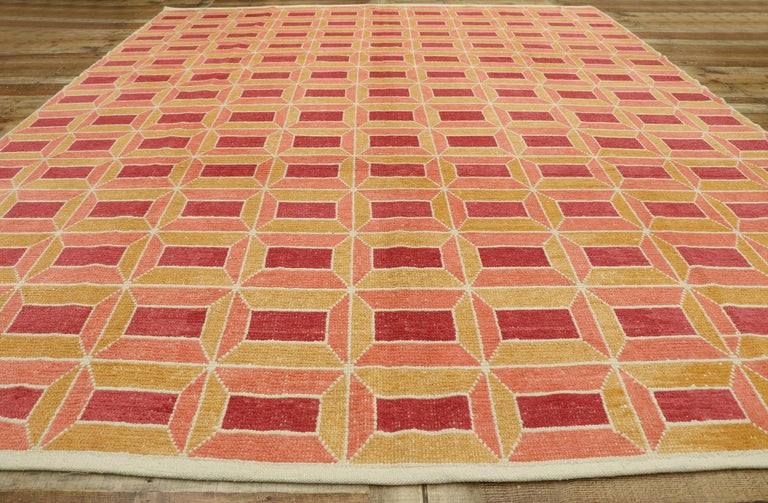 Postmodern Rug New Contemporary Moroccan Style Rug with Retro Postmodern Cubist ...