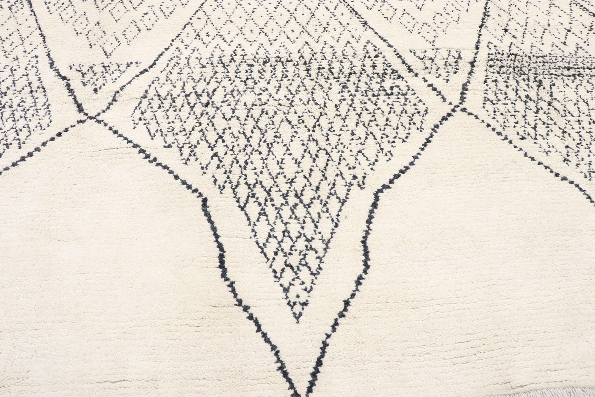 Zeitgenössischer marokkanischer Teppich mit skandinavischem Mys Bohemian-Stil (Skandinavische Moderne) im Angebot