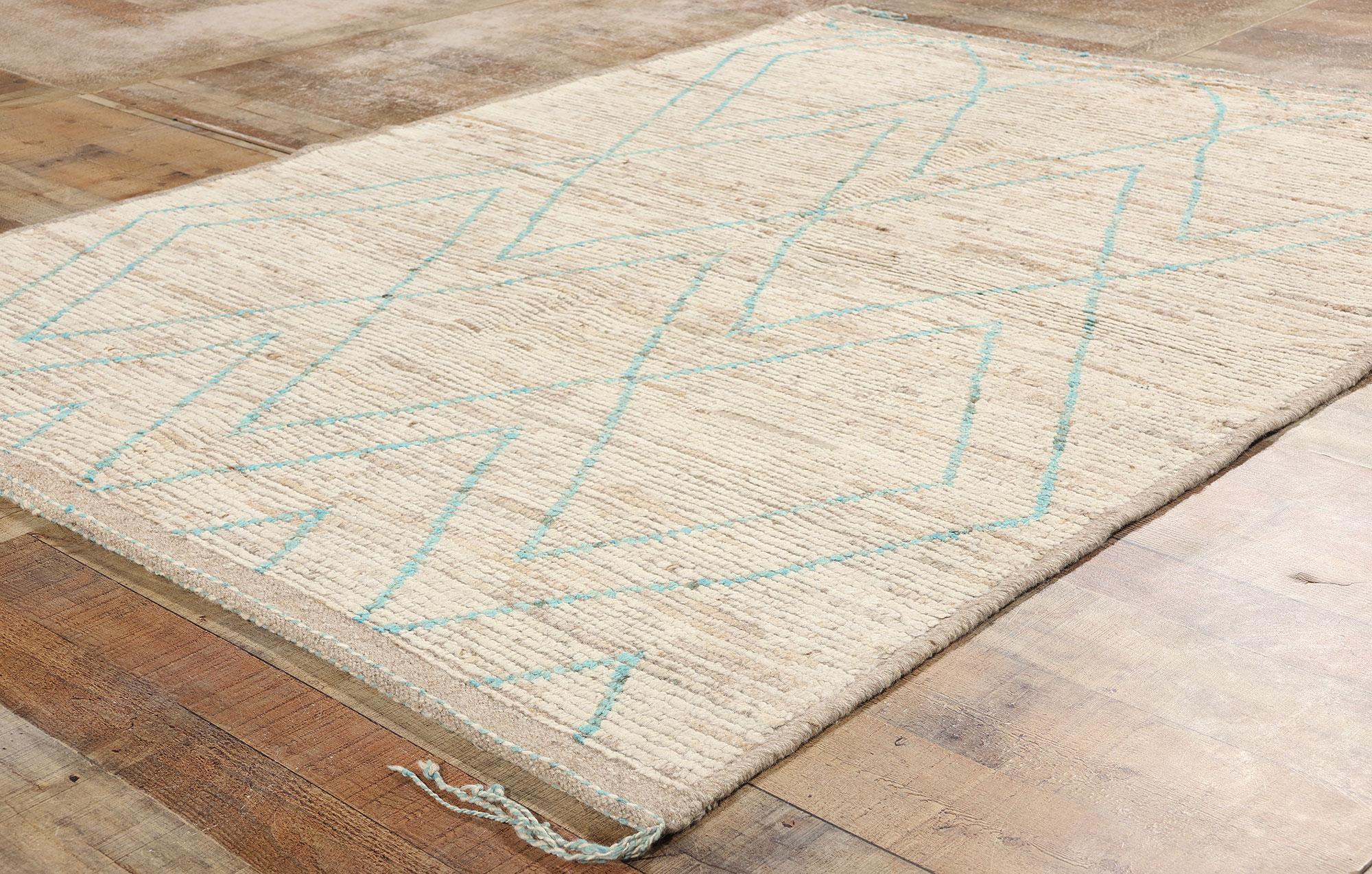 Wool New Contemporary Moroccan Rug For Sale