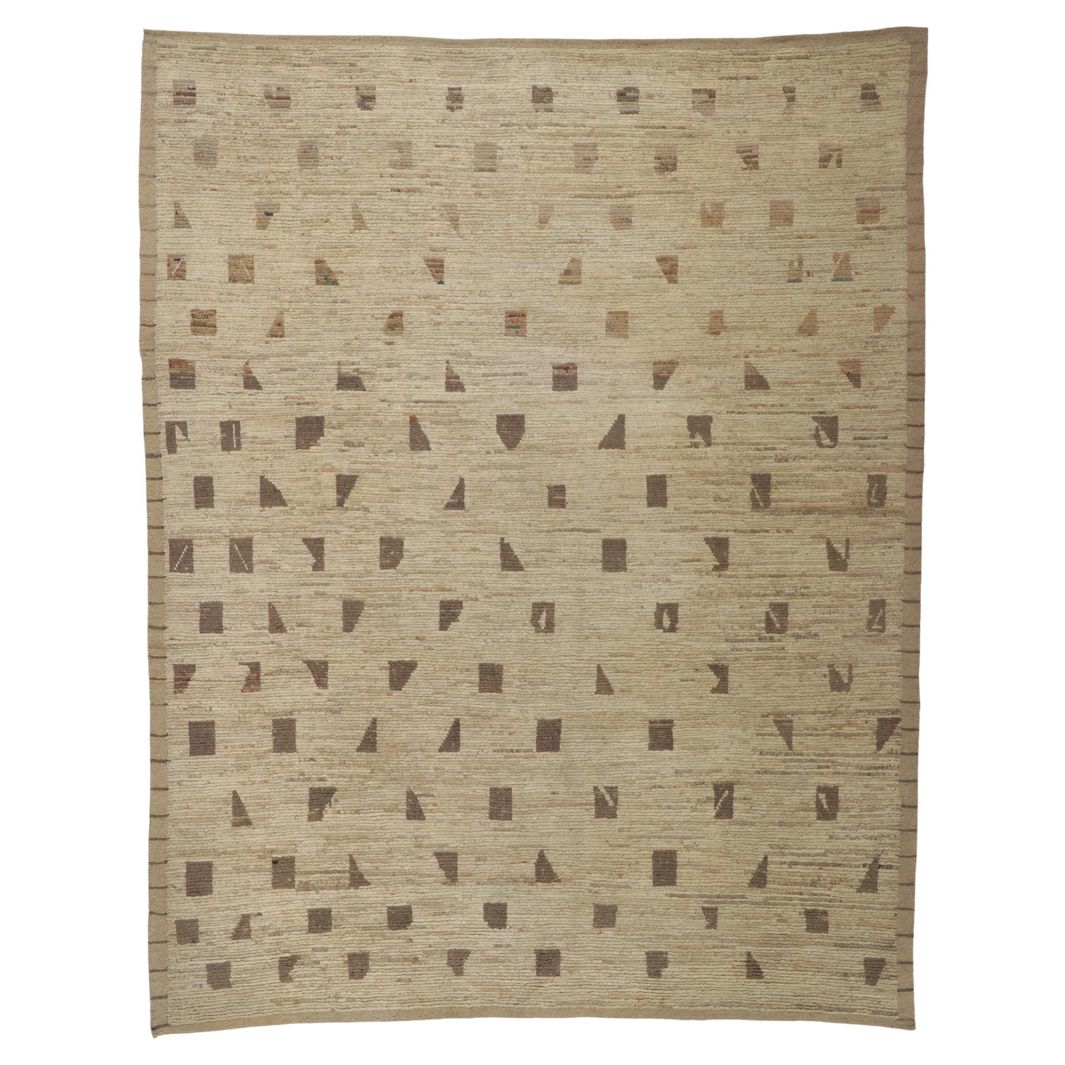 New Contemporary Moroccan Rug with Short Pile For Sale