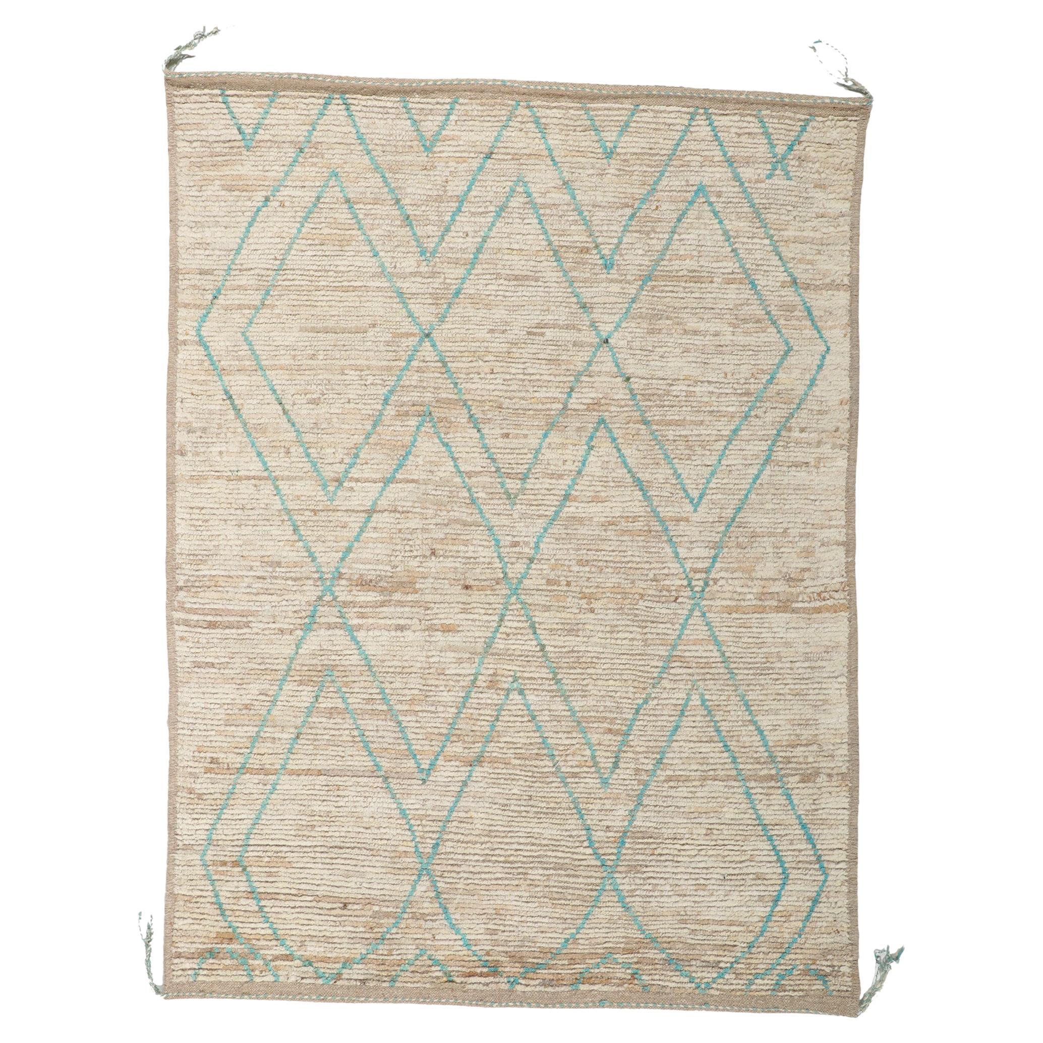 New Contemporary Moroccan Rug with Short Pile