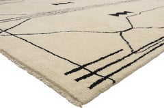New Contemporary Moroccan Rug with Tribal Style and Inspired by Cy Twombly