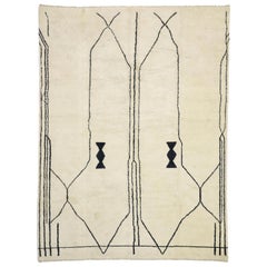 New Contemporary Moroccan Rug with Tribal Style and Inspired by Cy Twombly