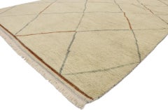 New Contemporary Moroccan Rug with Warm Minimalist Style