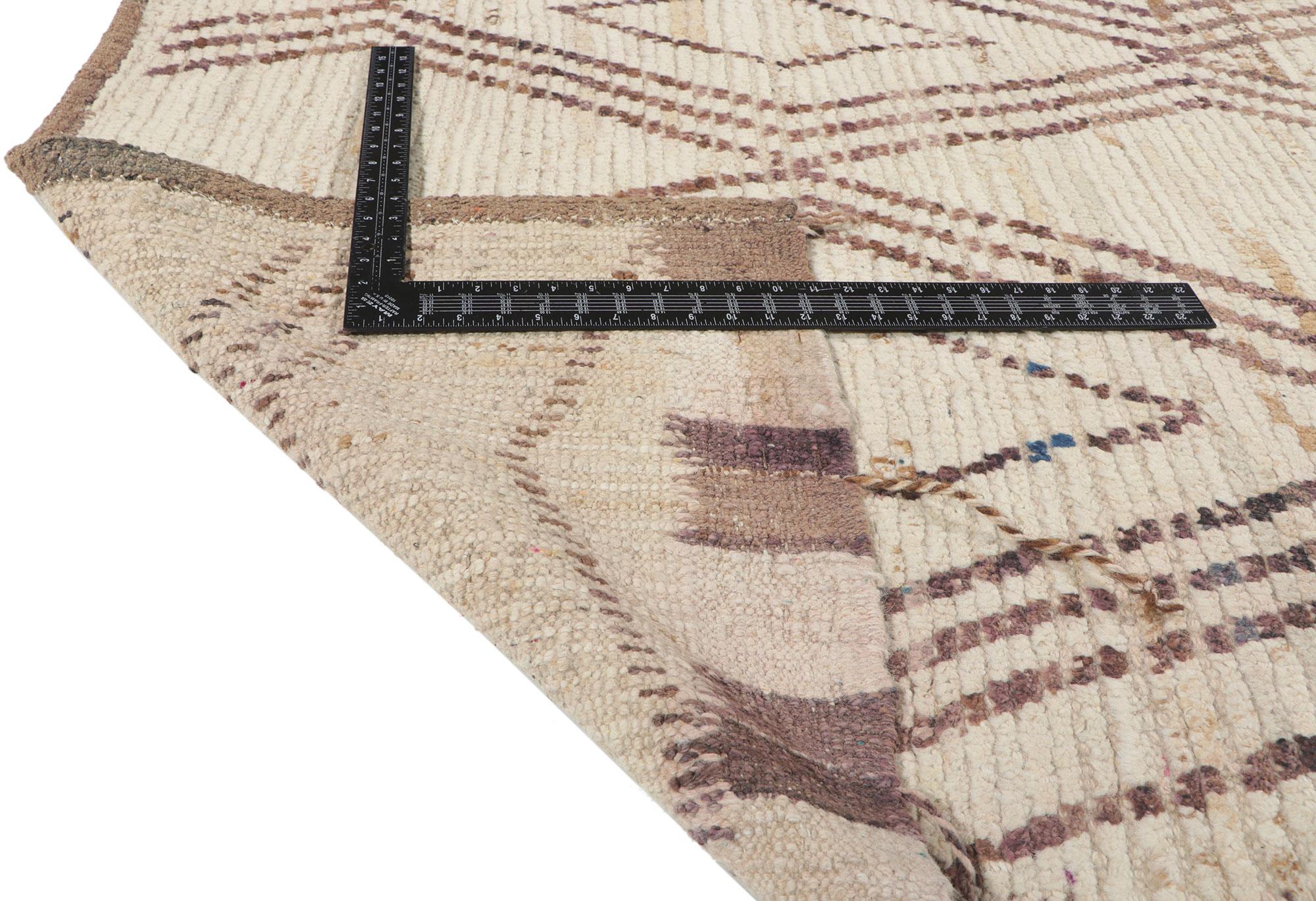 Pakistani New Contemporary Moroccan Runner with Short Pile For Sale