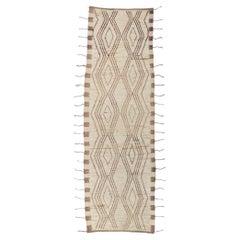 New Contemporary Moroccan Runner with Short Pile