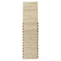 New Contemporary Moroccan Runner with Short Pile