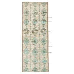 New Contemporary Moroccan Style Runner with Short Pile