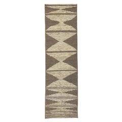 New Contemporary Moroccan Runner with Short Pile