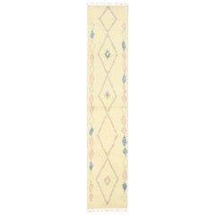 New Contemporary Moroccan Shag Hallway Runner with Bohemian Tribal Style