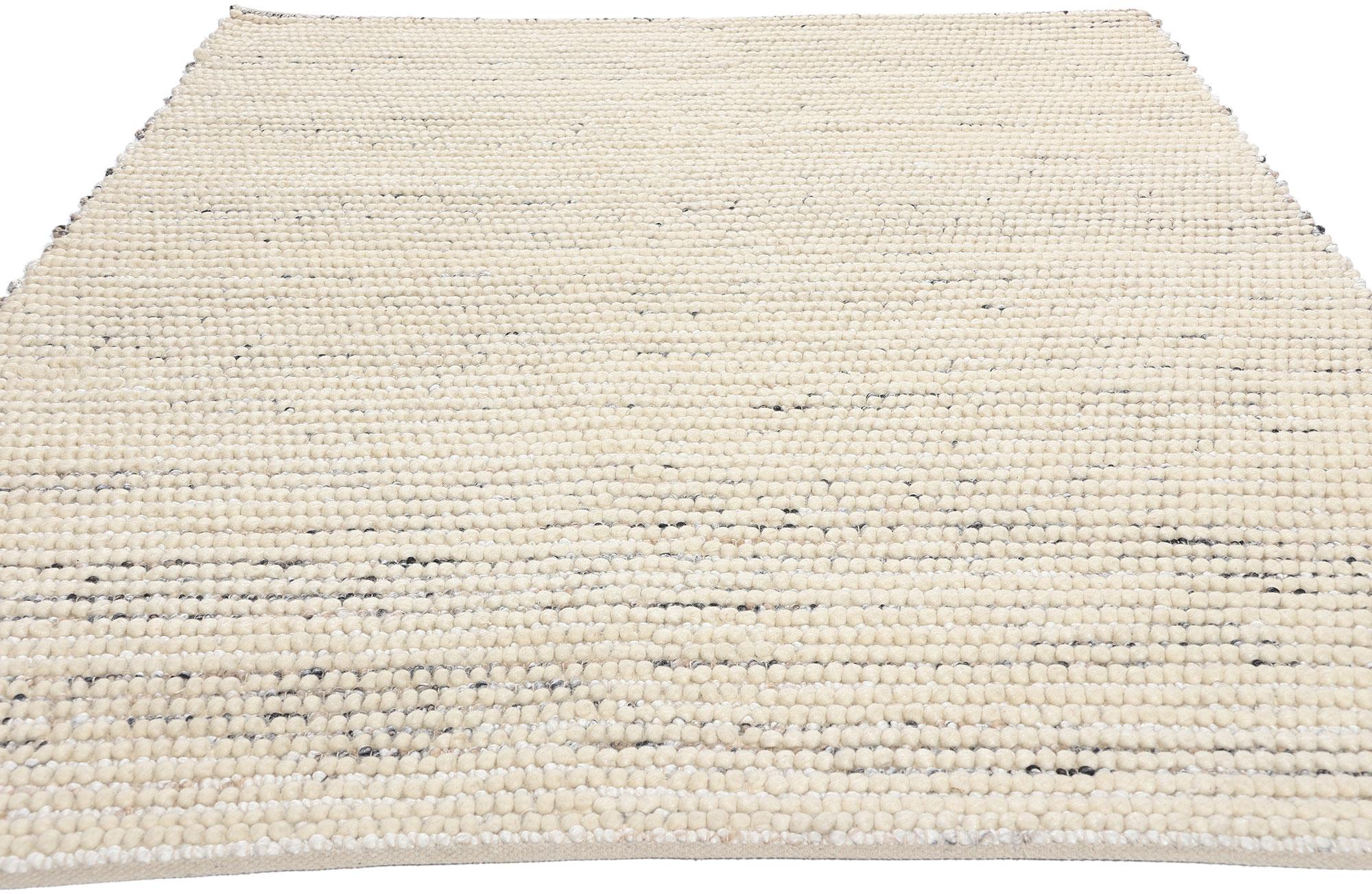 Nueva alfombra marroquí contemporánea Shibui con textura alta-baja Moderno orgánico en venta