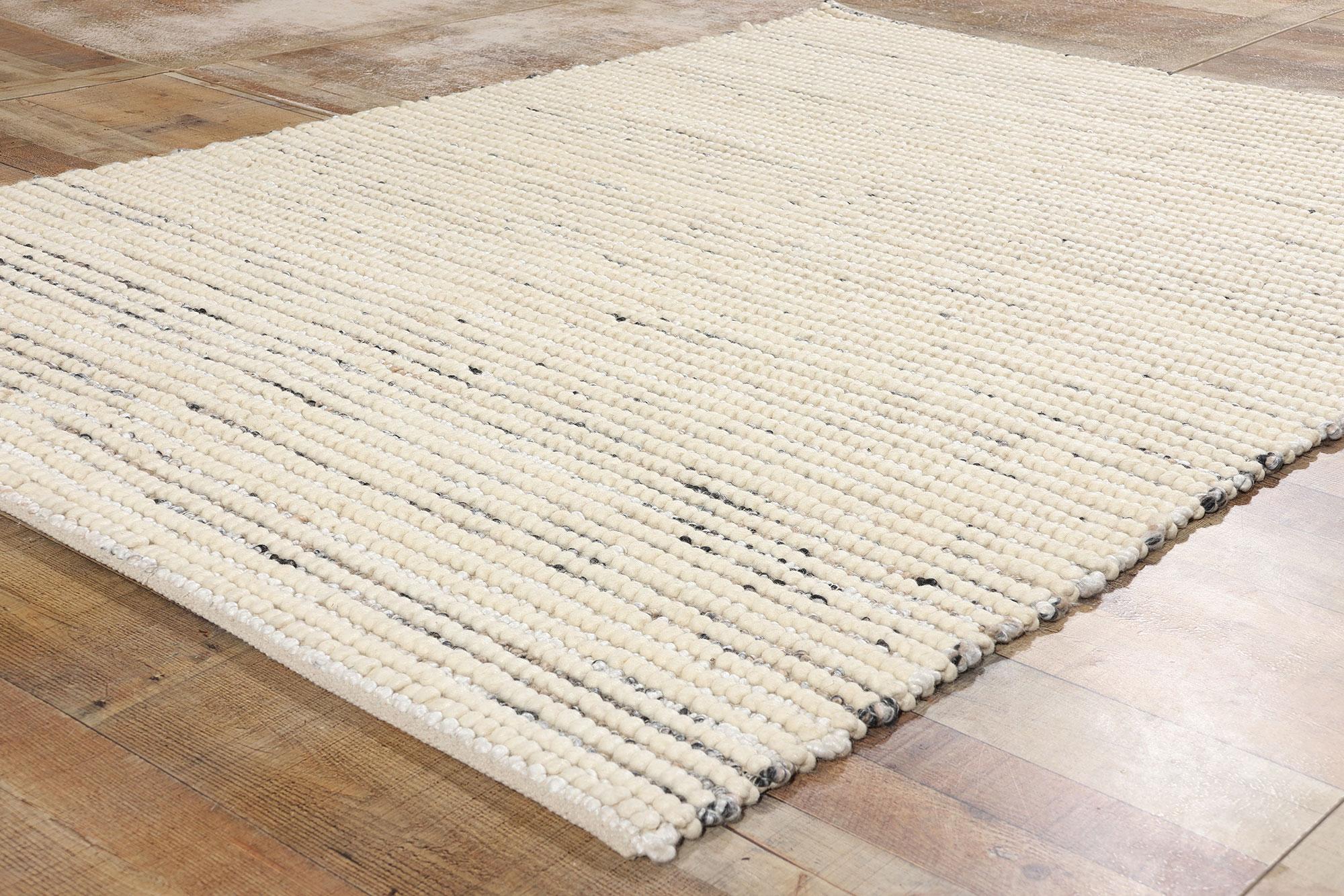 Nueva alfombra marroquí contemporánea Shibui con textura alta-baja Siglo XXI y contemporáneo en venta