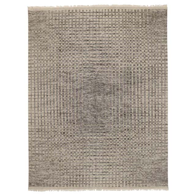 High Resolution Rug New Contemporary High-Low Geometric Area Rug with Modern Style For Sale ...
