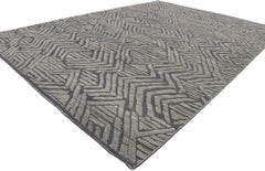 The Graphite Labyrinth: A Modern Moroccan Masterwork of Textural Prestige