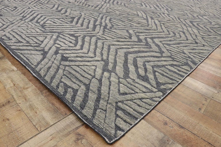 New Contemporary Moroccan Souf Rug with Raised Design and Modern Style