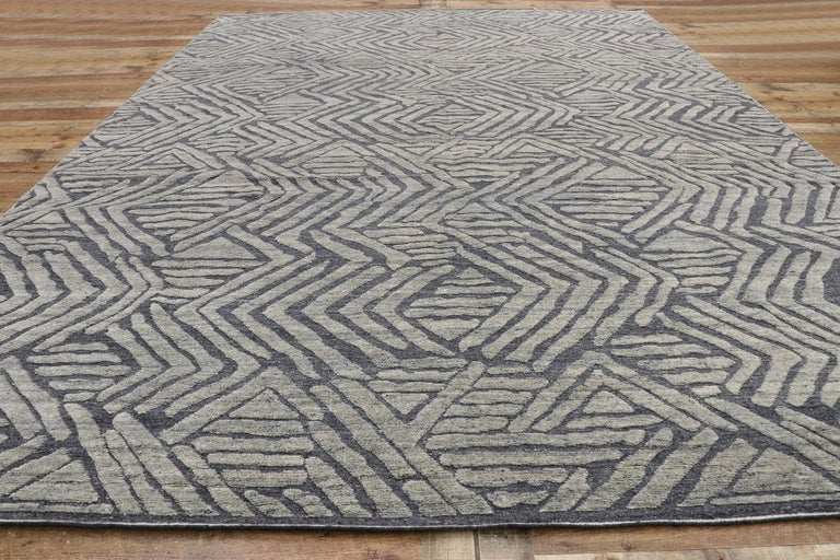 New Contemporary Moroccan Souf Rug with Raised Design and Modern Style