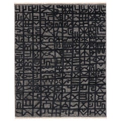 New Contemporary Moroccan Souf Rug with Raised Tribal Design