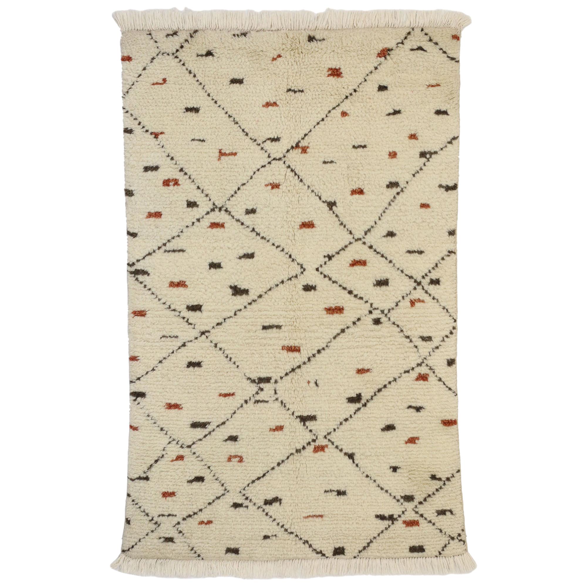 New Contemporary Moroccan Style Accent Rug For Sale