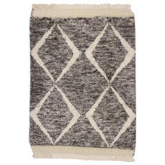 New Contemporary Moroccan Style Accent Rug with Diamond Pattern