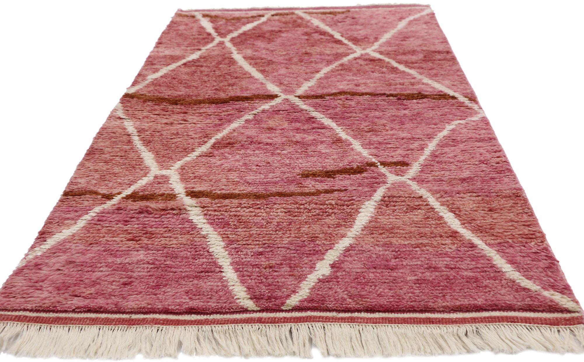 New Contemporary Moroccan Style Accent Rug with Romantic Postmodern Design at 1stDibs