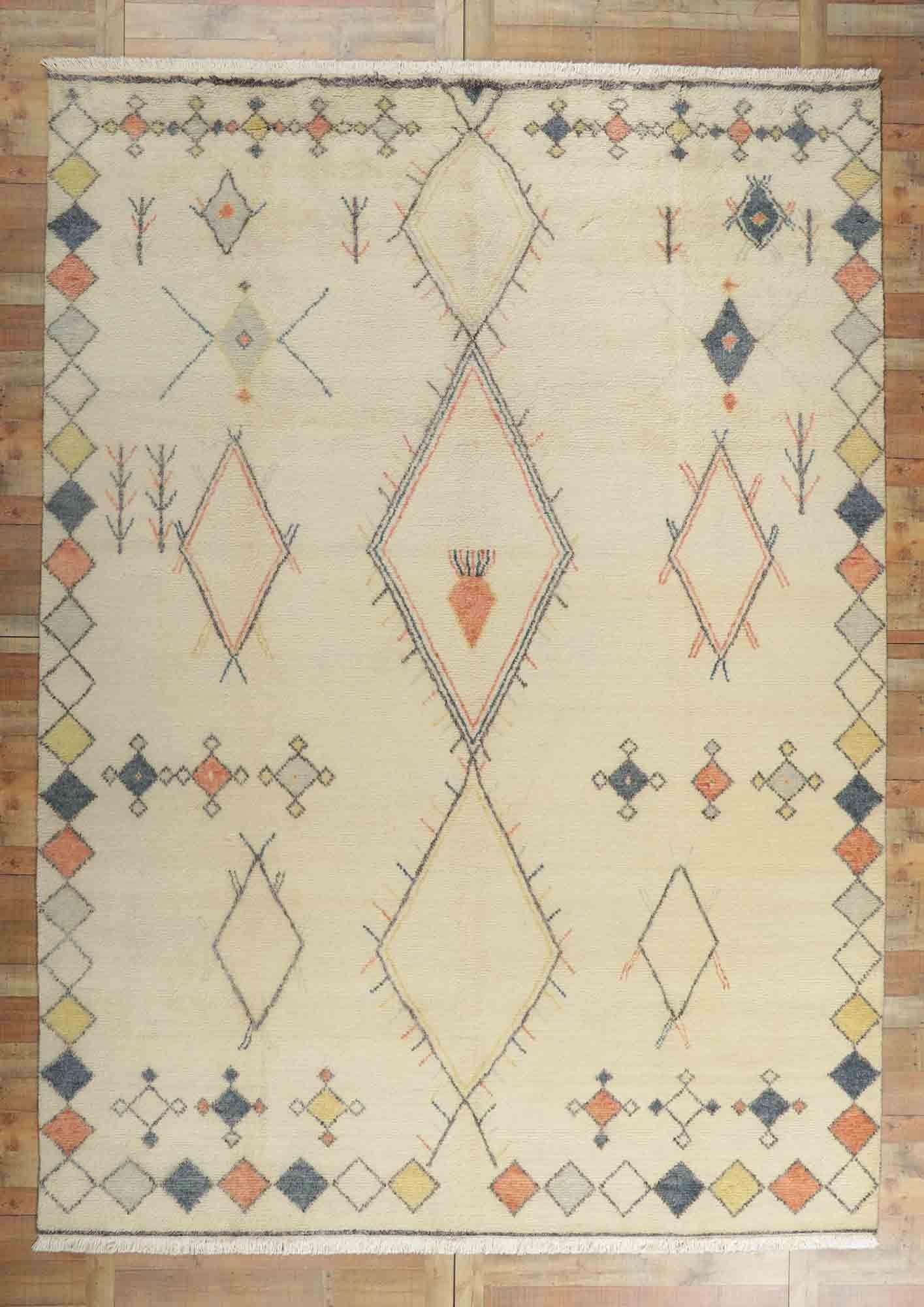 New Contemporary Moroccan Style Area Rug For Sale 1