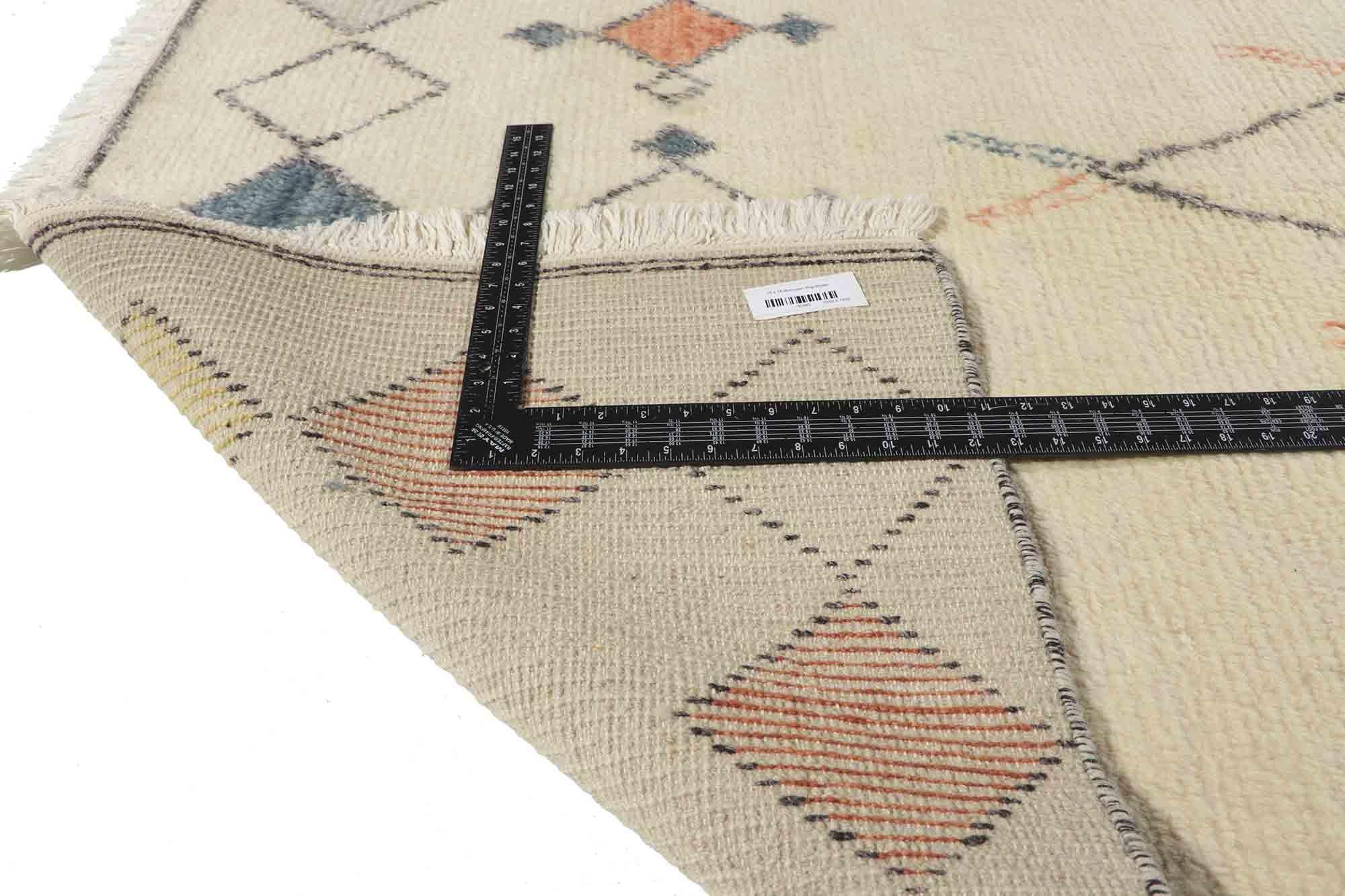 Hand-Knotted New Contemporary Moroccan Style Area Rug For Sale