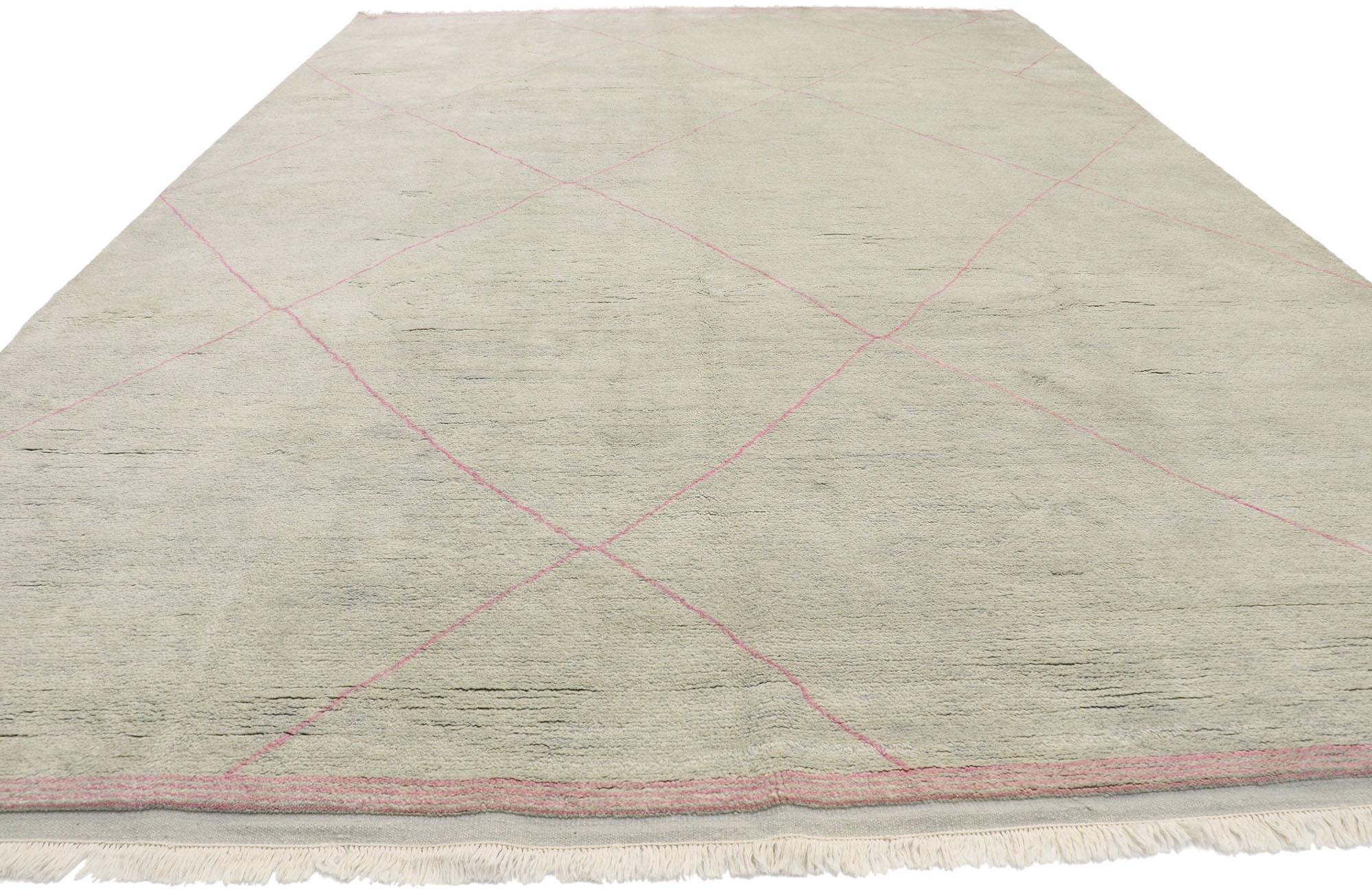 Neuer zeitgenössischer marokkanischer Teppich im modernen Boho-Chic-Stil mit modernen Vibes (Indisch) im Angebot