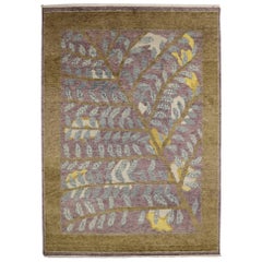 New Contemporary Moroccan Style Area Rug with Postmodern Biophilic Design