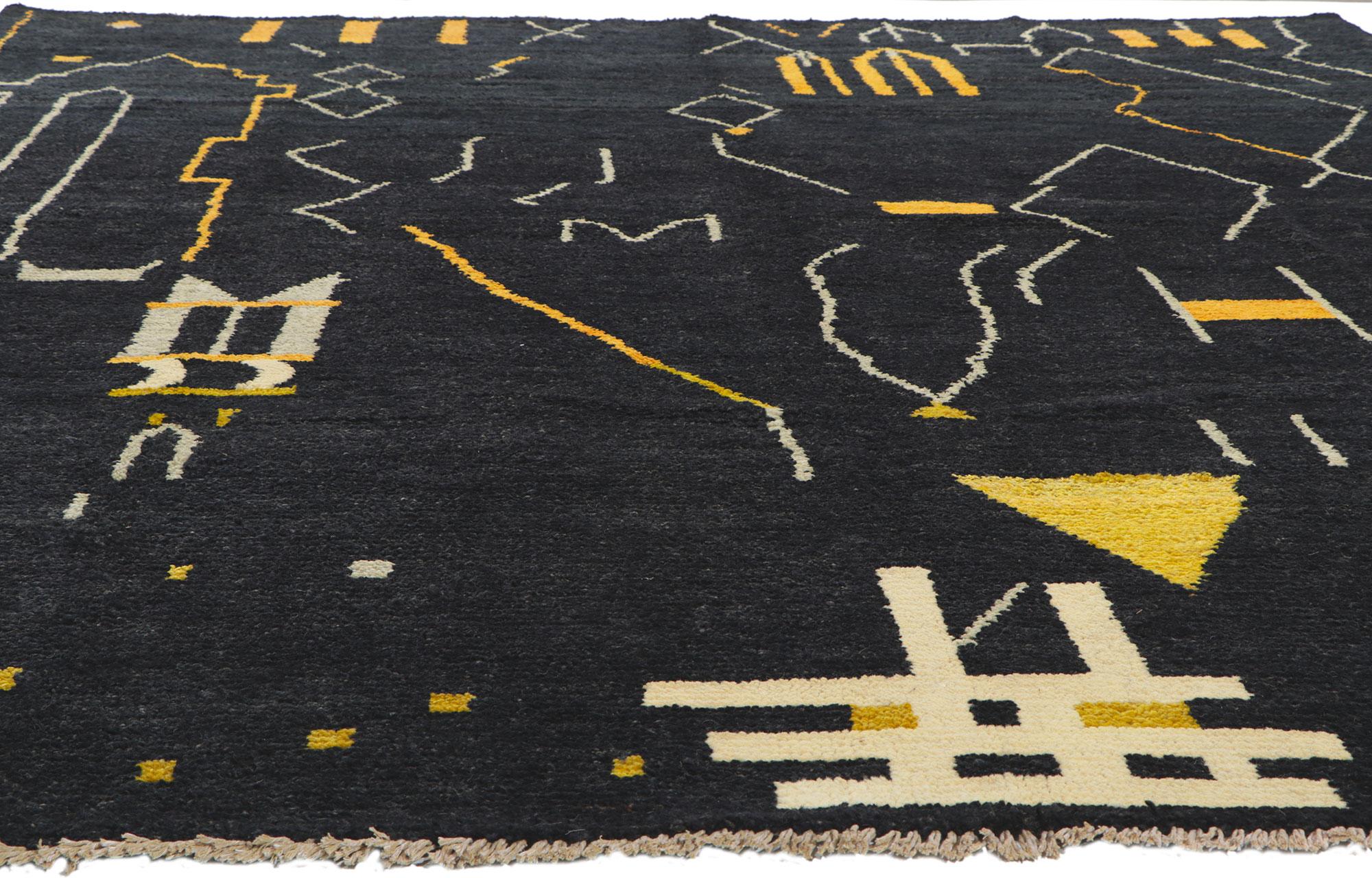 Tribal New Contemporary Moroccan Style Rug For Sale