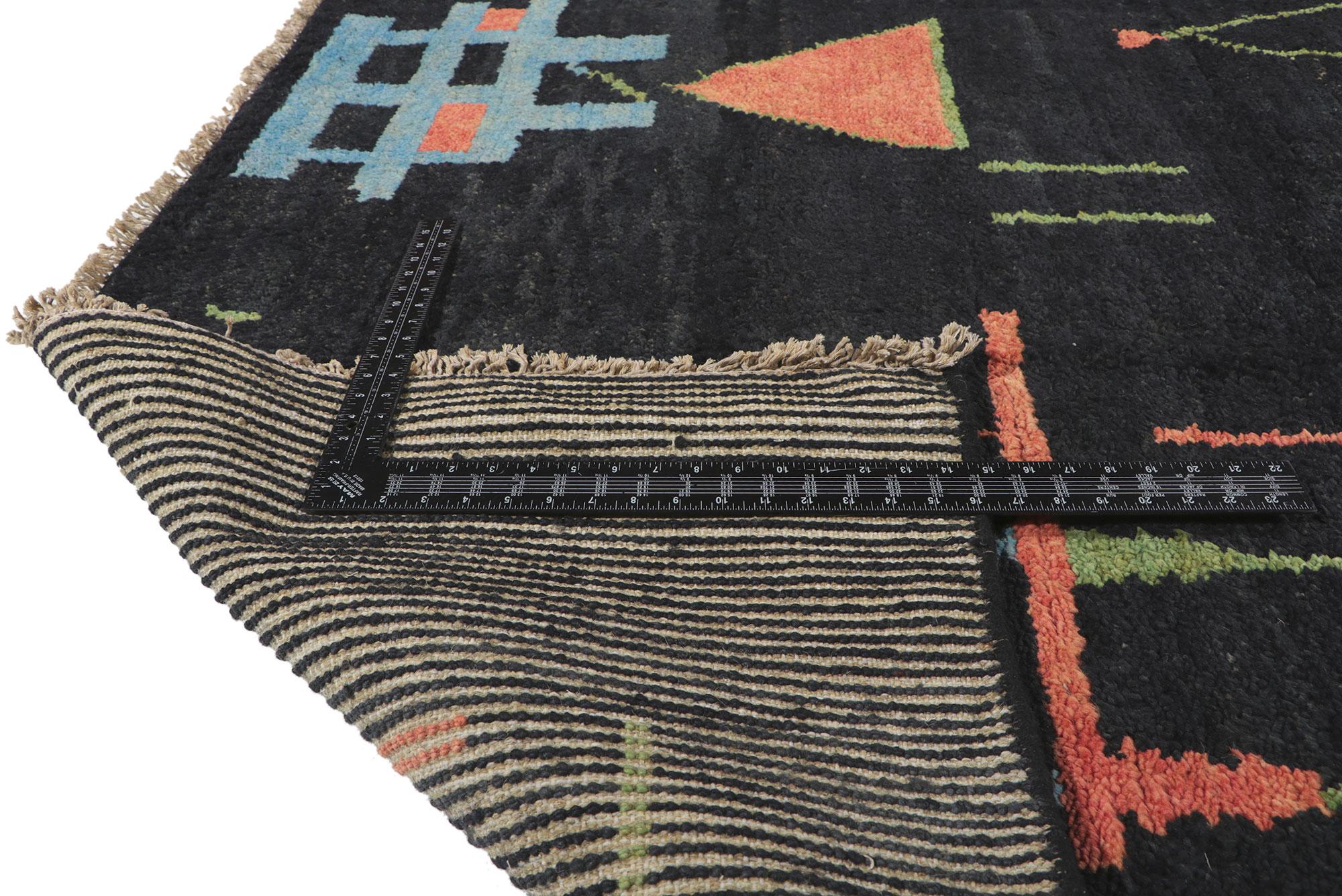 Hand-Knotted New Contemporary Moroccan Style Rug For Sale