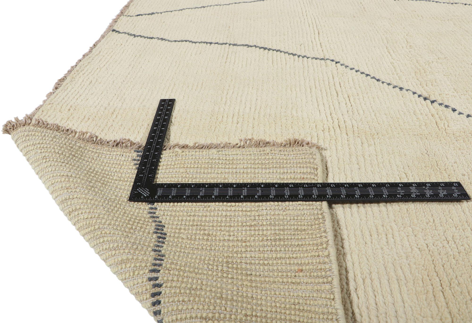 Zeitgenössischer zeitgenössischer Teppich im marokkanischen Stil (Handgeknüpft) im Angebot