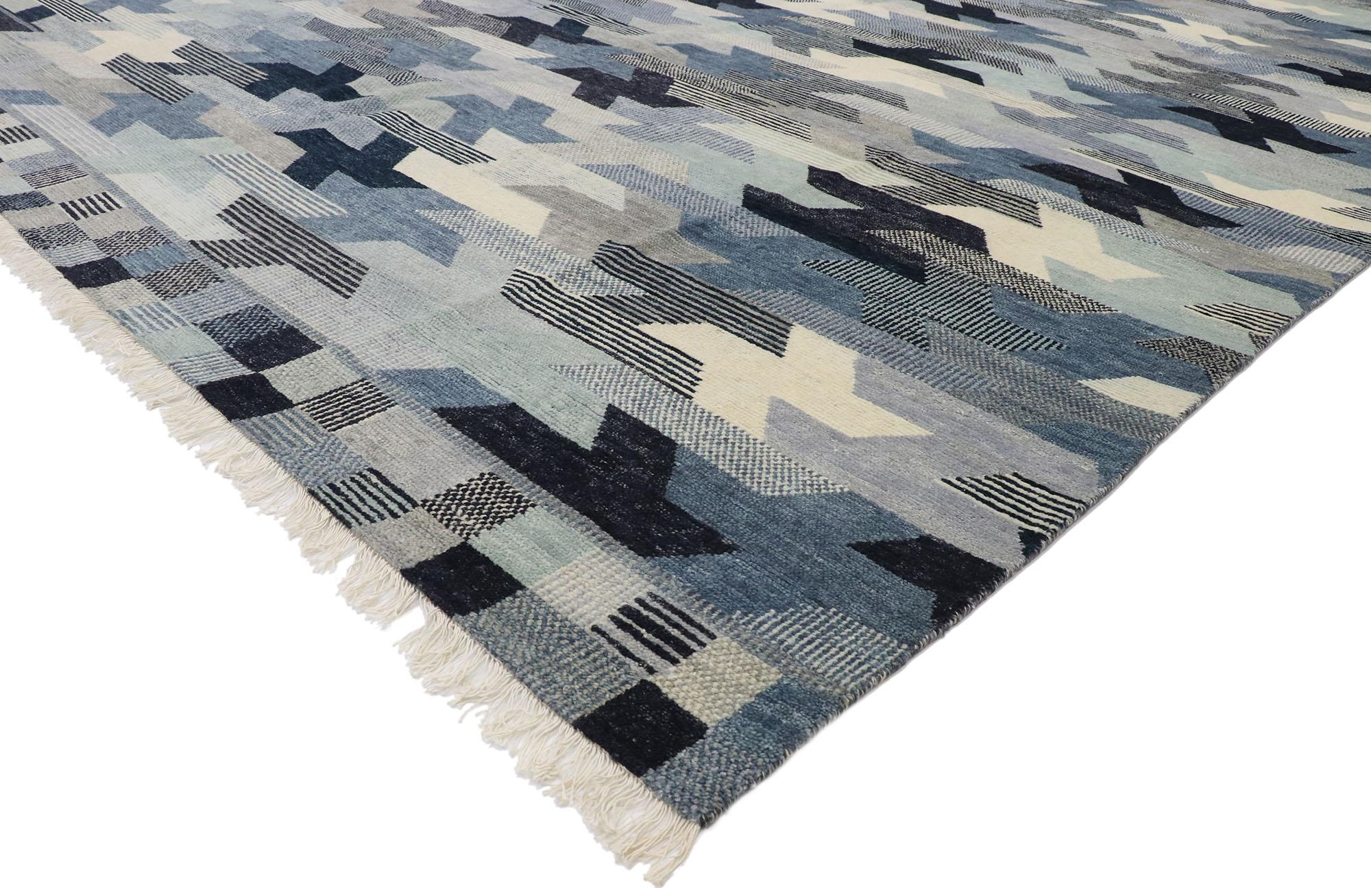 Scandinavian Modern New Contemporary Moroccan Style Rug Inspired by Barbro Nilsson