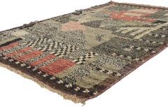 New Color Block Moroccan Style Rug Inspired by Gunta Stolzl