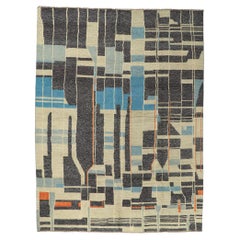 Modern Moroccan Rug Inspired by Gunta Stolzl, Tribal Enchantment Meets Cubism