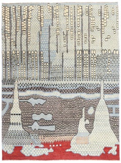 New Modern Moroccan Rug with Contemporary Abstract Style