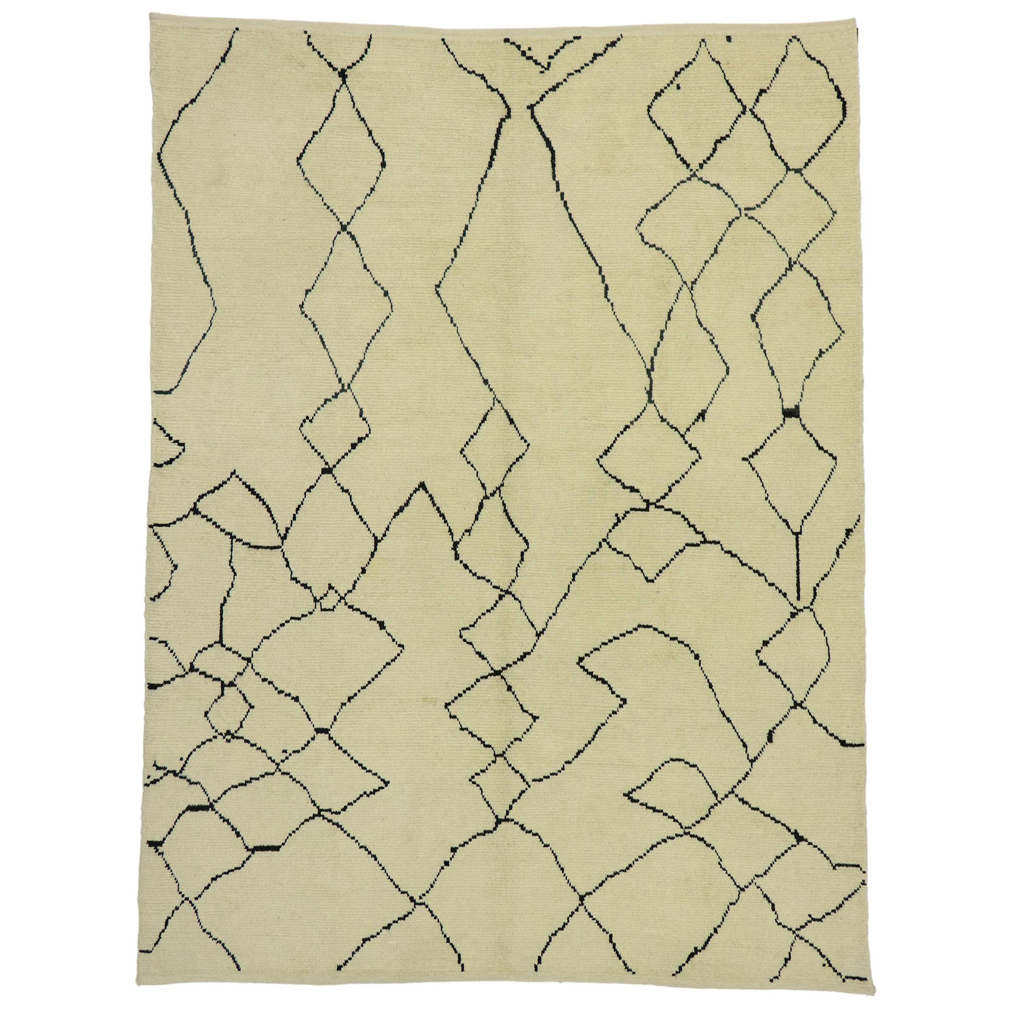 Contemporary Diamond Pattern Turkish Rug in Gold Mustard and Black For ...