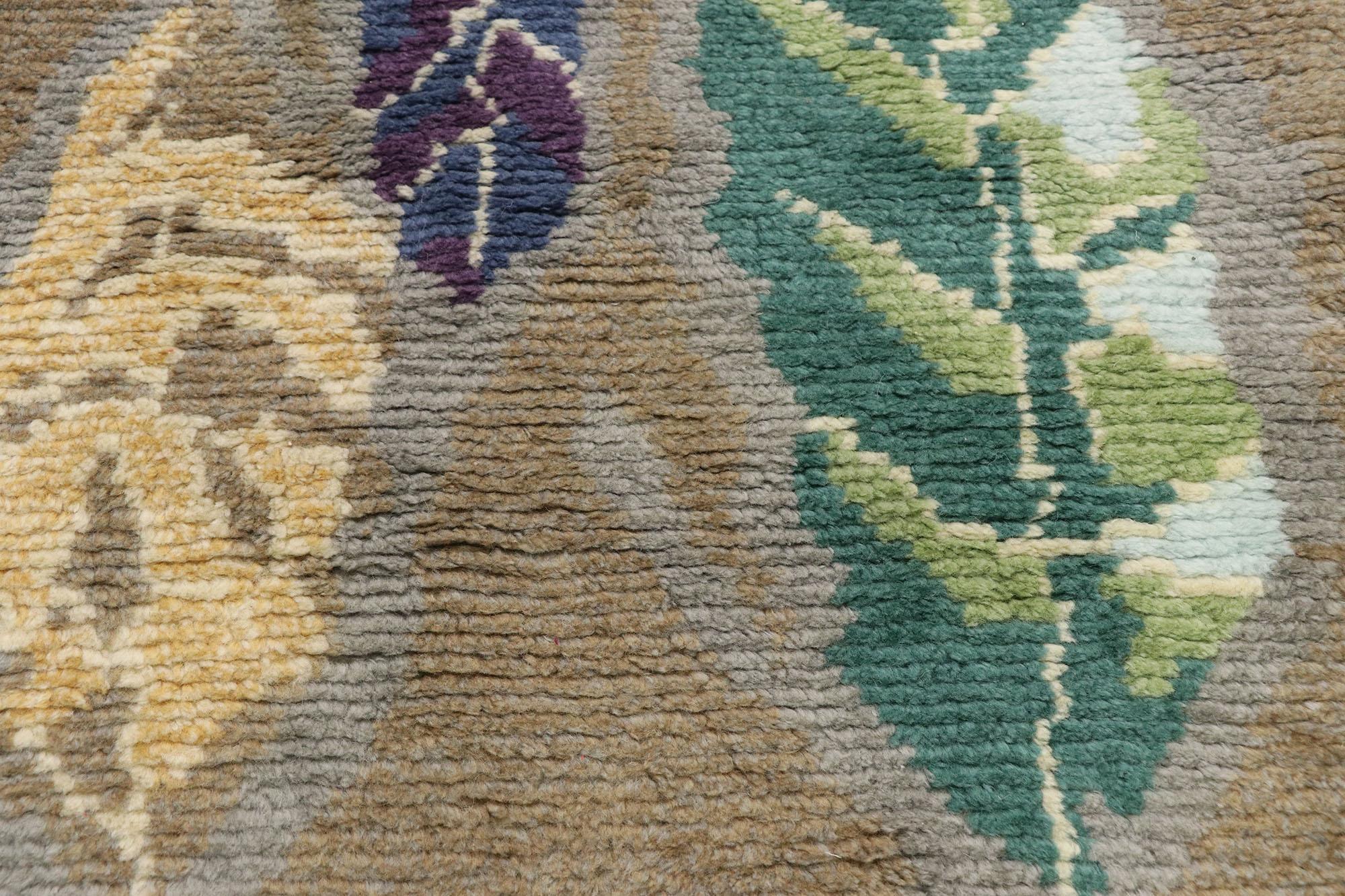 Neuer zeitgenössischer Teppich im marokkanischen Stil mit biophilem skandinavischem Moderndesign, neu (Indisch) im Angebot