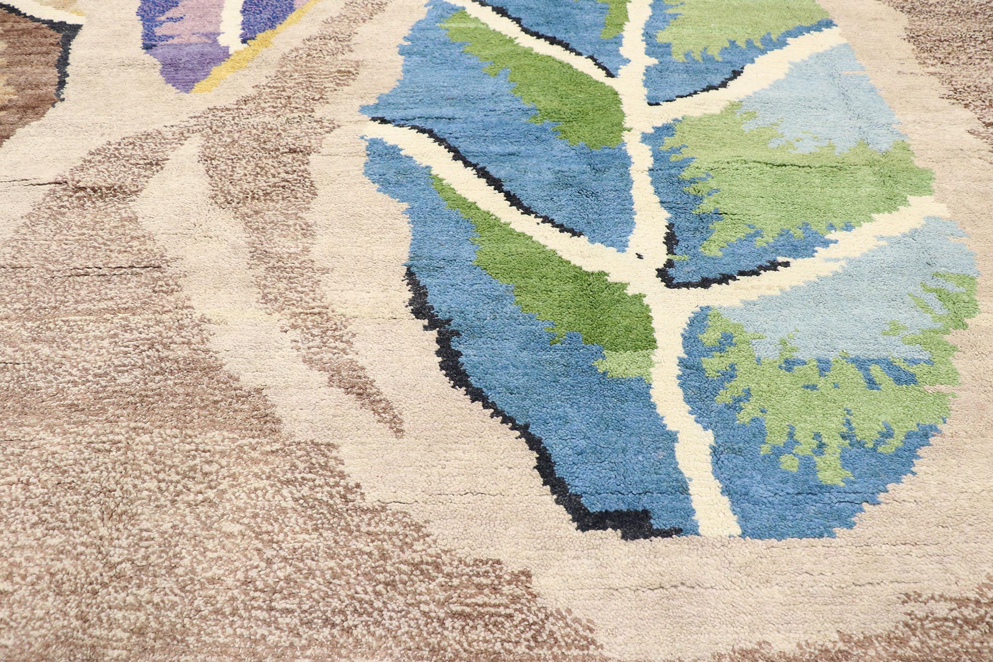 Neuer zeitgenössischer Teppich im marokkanischen Stil mit biophilem skandinavischem Moderndesign, neu (Pakistanisch) im Angebot