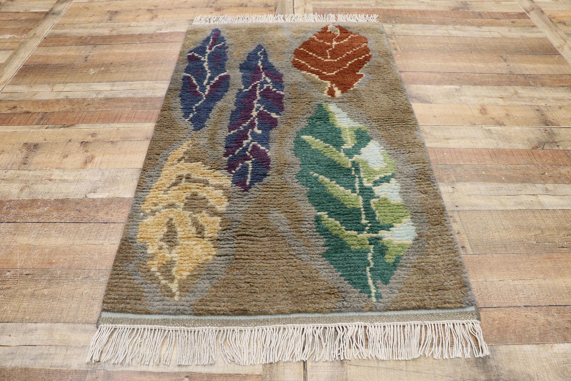 New Contemporary Moroccan Style Rug with Biophilic Scandinavian Modern Design For Sale 1