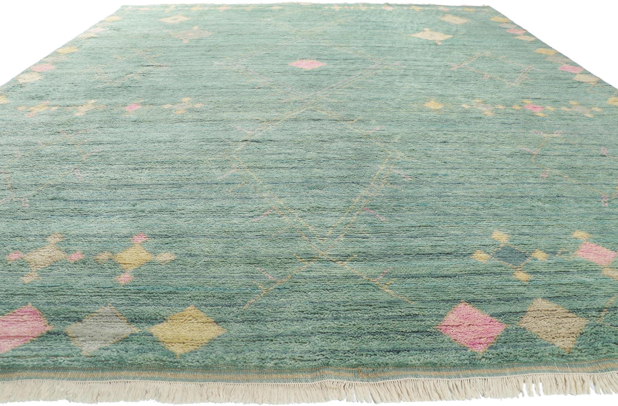Bohemian Large Modern Moroccan Rug, Boho Chic Collides with Cozy Hygge Vibes For Sale