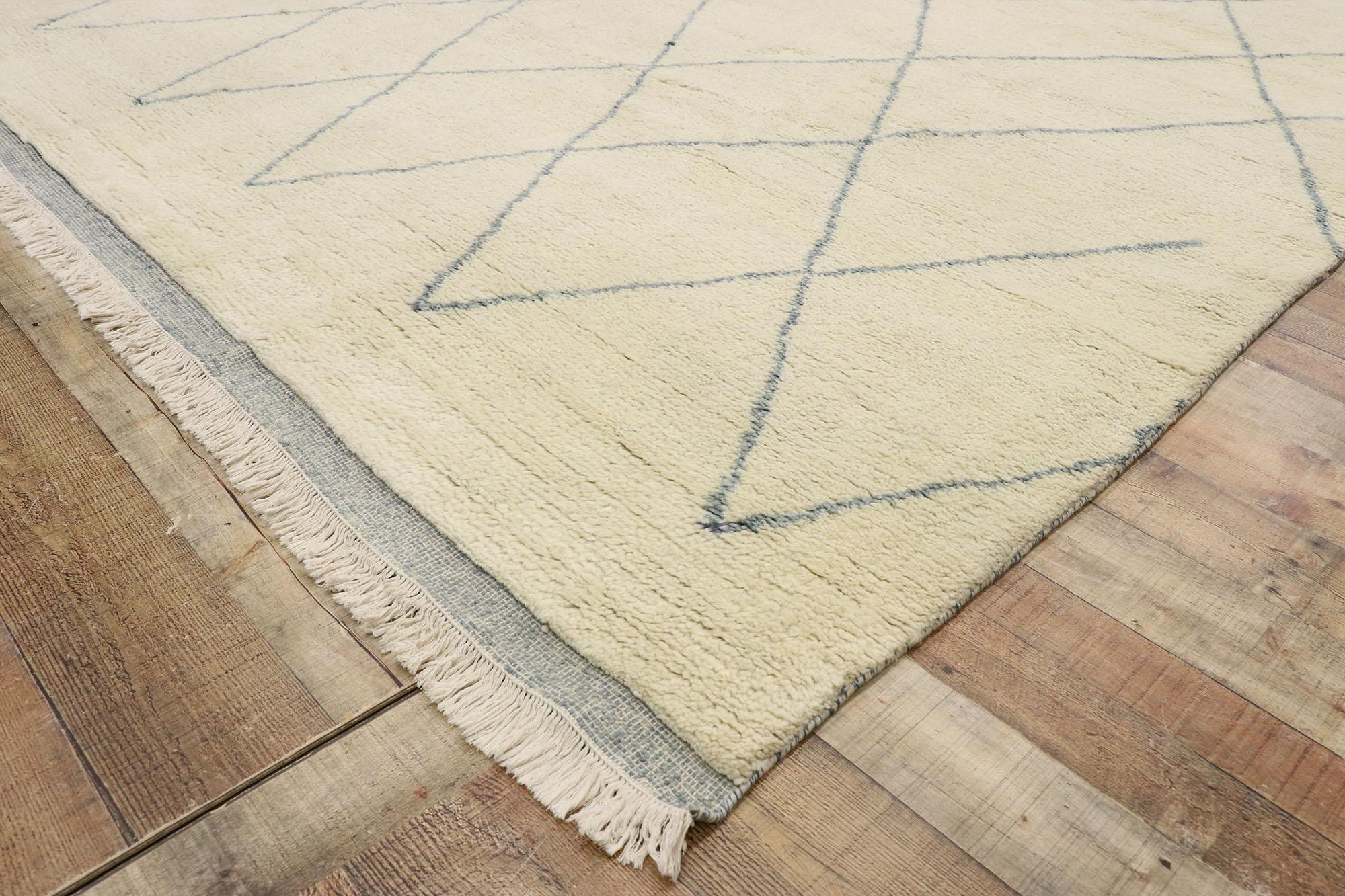 New Contemporary Moroccan Style Rug with Cozy Hygge Vibes In New Condition For Sale In Dallas, TX