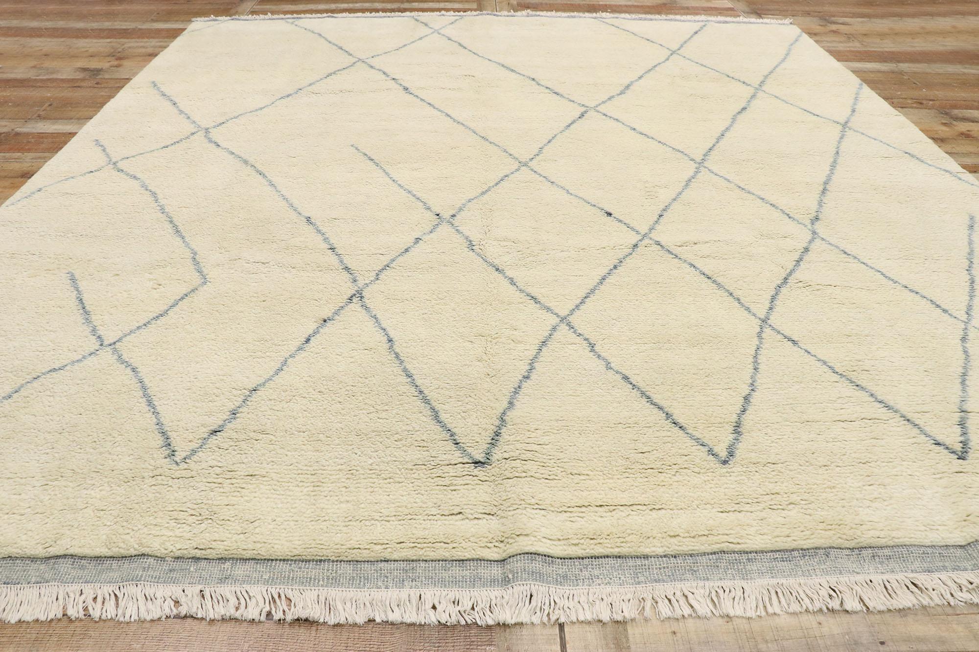 Wool New Contemporary Moroccan Style Rug with Cozy Hygge Vibes For Sale